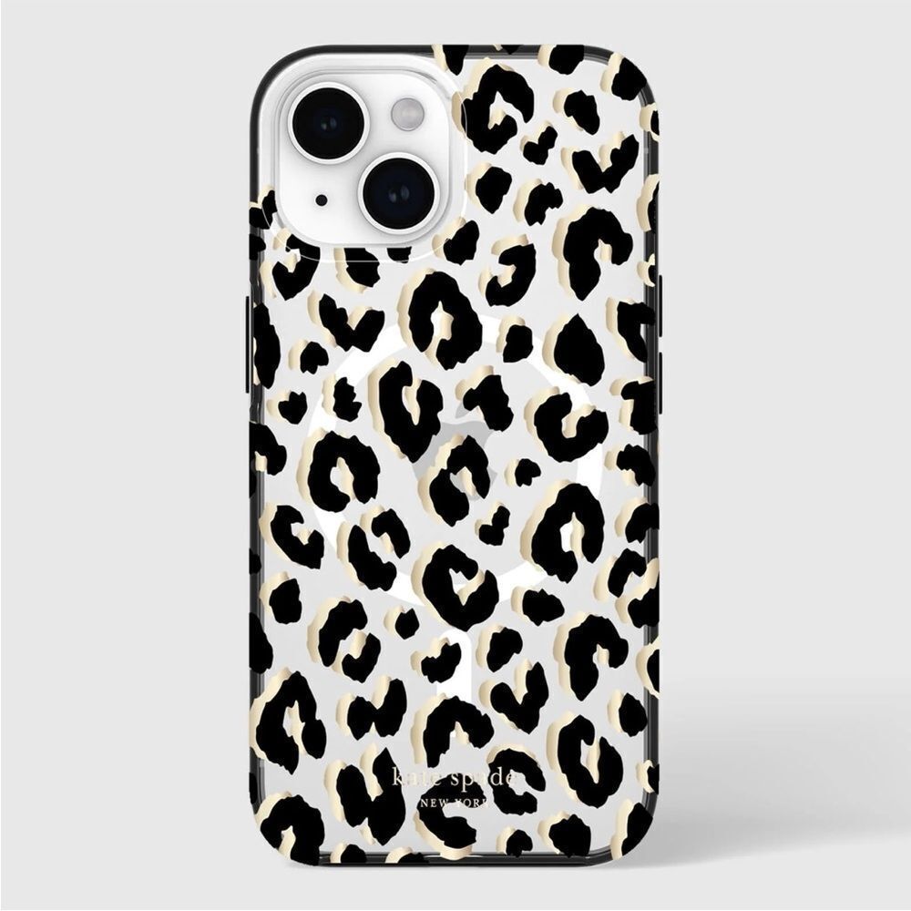 Kate Spade Black and Brown Leopard iPhone 14 6.1 (2022) Pro Case